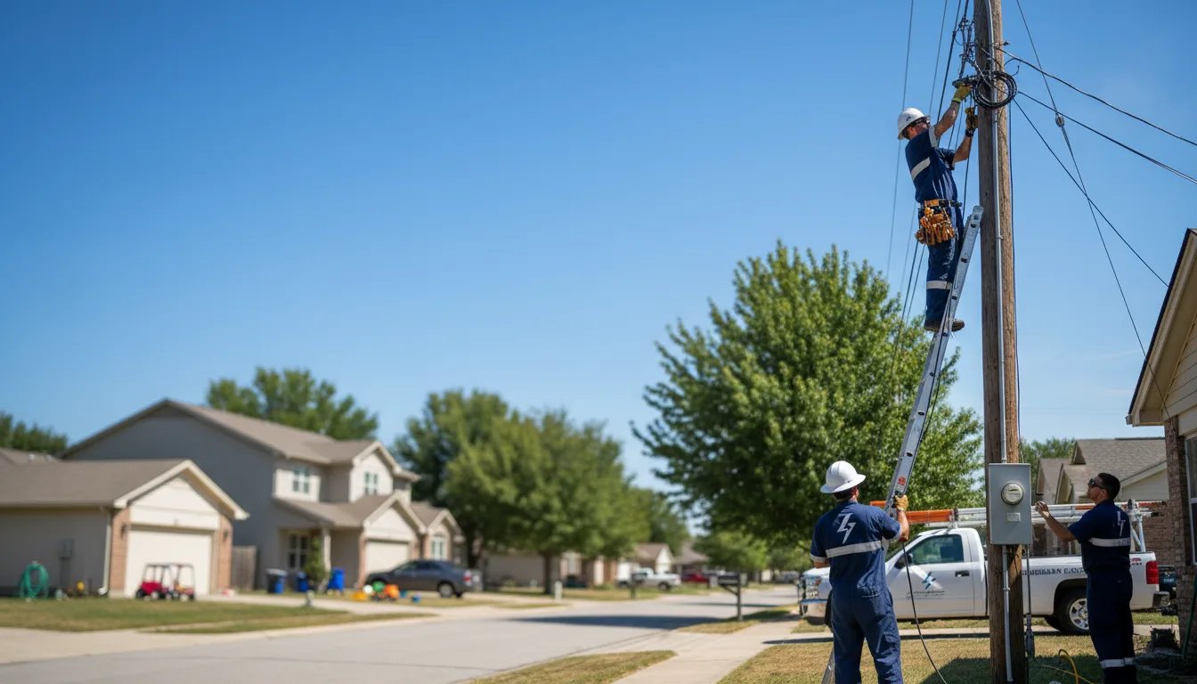 Residential electrician providing installation services in Holdenville, OK